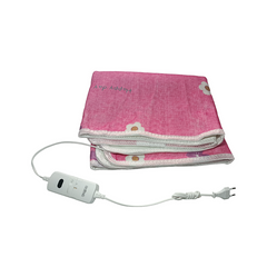 Электропростынь 120х150см Electric Blanket Розовая с цветами 12123 фото