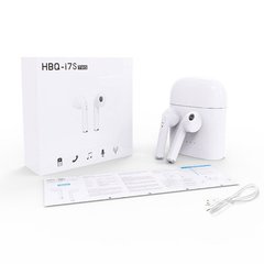 Бездротові bluetooth-навушники HBQ i7 TWS micro usb з доп станцією + повербанк Білі 459 фото