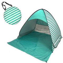 Пляжная палатка с защитой от ультрафиолета Stripe - размер 150/165/110 - салатовая 4881 фото