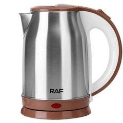 Електричний чайник металевий 2л 2200Вт RAF R7830 Коричневий 18122 фото