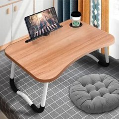 Столик для ноутбука складний дерев'яний 60*40*26см Білий 18332 фото