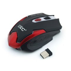 Мишка бездротова комп'ютерна оптична MOUSE UKC G111 Чорно-червона 5950 фото
