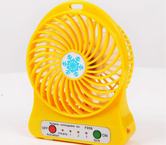 Мини-вентилятор Portable Fan Mini Желтый 716 фото