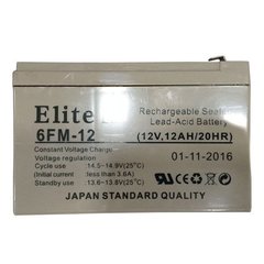 Акумулятор свинцево-кислотний Elite Lux 12В 12Ач 6956 фото