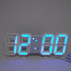 Электронные настольные часы с будильником и термометром LY 1089 Синие 6282 фото