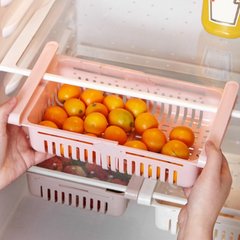Органайзер у холодильник Strechable Hanging Storage Rack розсувний Рожевий 2178 фото