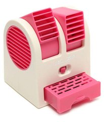 Настольный мини кондиционер Conditioning Air Cooler USB розовый 333 фото