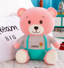 Іграшка-подушка ведмедик «Hello» з пледом 3 в 1 Рожевий 9218 фото