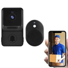 Беспроводной дверной видеодомофон WIFI Mini Doorbell Черный 18590 фото