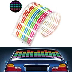 Еквалайзер на скло авто, світломузика, 45х11 см Різнобарвний 2287 фото