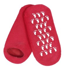 Увлажняющие гелевые носочки для педикюра SPA Gel Socks № G09-12 красные от 20 до 28см 10536 фото