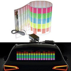 Еквалайзер на скло авто, світломузика, 70х16 см Різнобарвний 2288 фото
