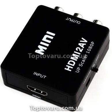 Конвертер відеосигналу HDMI в AV Чорний 13013 фото