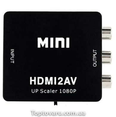 Конвертер відеосигналу HDMI в AV Чорний 13013 фото