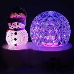 Новорічний світильник проектор диско куля Сніговик 2845 фото