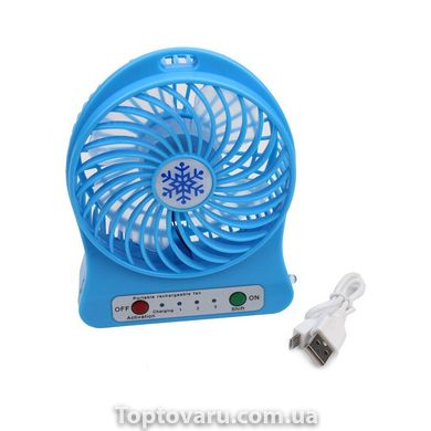 Міні-вентилятор Portable Fan Mini Голубий 718 фото