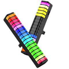 Еквалайзер автомобільний світлодіодний у вигляді ритму RGB 18151 фото