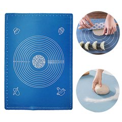 Кондитерський силіконовий килимок для розкочування тіста 50 на 70см Синій 6797 фото