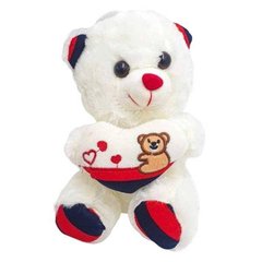 Світиться плюшевий ведмедик Тедді з серцем Білий 10692 фото