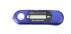 MP3 плеер TD06 с экраном+радио длинный Синий NEW фото