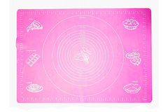 Кондитерський силіконовий килимок для розкочування тіста 65 на 45см Рожевий 8235 фото