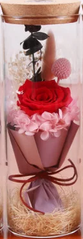 Роза в колбе с LED подсветкой Большая №A52 красная 1492 фото
