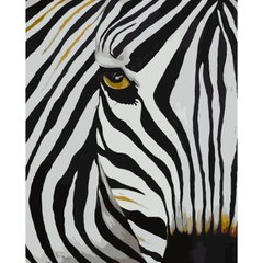 Картина по номерам Strateg ПРЕМИУМ Взгляд зебры с лаком размером 40х50 см SY6026 SY6026-00002 фото