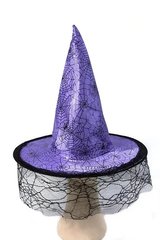 Шляпа ведьмы с паутиной Сиреневая 11719 фото