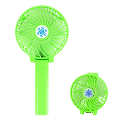 Ручной вентилятор на подставке fan 2 (складная ручка) - зеленый 4786 фото
