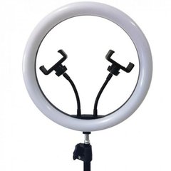 Кільцева лампа LED LC-330 33 см з 2 тримачами для телефону 5634 фото