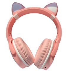 Бездротові навушники Bluetooth з котячими вушками LED SP-25 Рожеві 17963 фото