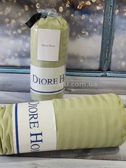 Простынь на резинке(180х200см) Diore D green Сатин-страйп Хлопок 15850 фото