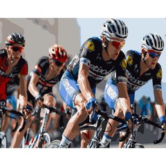 Картина за номерами Strateg ПРЕМІУМ Перегони велосипедистів розміром 40х50 см (GS283) GS283-00002 фото