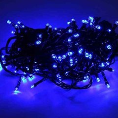 Xmas Нитка 100 LED Синій чорний провід, 8.5 метрів 2927 фото