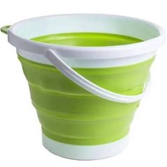 Ведро 10 литров туристическое складное Collapsible Bucket Зеленое 10393 фото