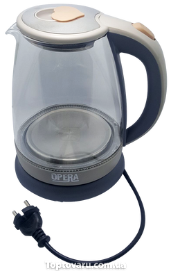 Стеклянный электрочайник Opera OP-860 Серый 1049 фото