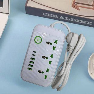 Сетевой фильтр удлинитель 3м 3*220 4*USB 2-Type C AND WL-3 Белый 37018 фото