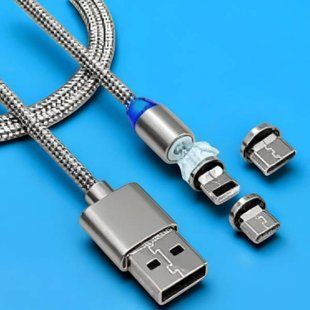 Кабель магнітний з функцією швидкого заряджання 1м Type-C MICRO-V8 27219 фото