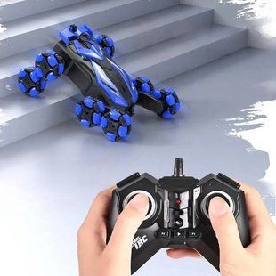 Машинка трюковая на пульте управления для детей аккумуляторная Twisted Stunt Черная с синим 31219 фото