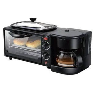 Мультипечь 3в1 духовка, кофеварка, гриль SilverLove SC-206 Черная 30815 фото