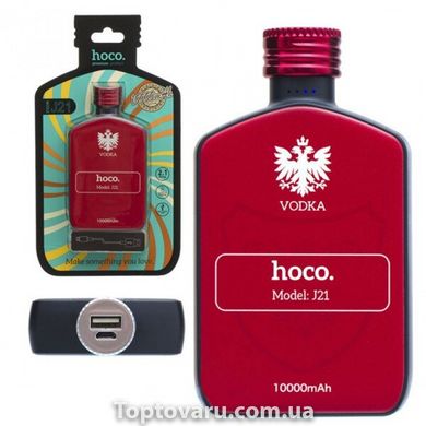 Power Bank Hoco J21 Vintage Wine 10000 mAh Original Vodka Червоний 1624 фото