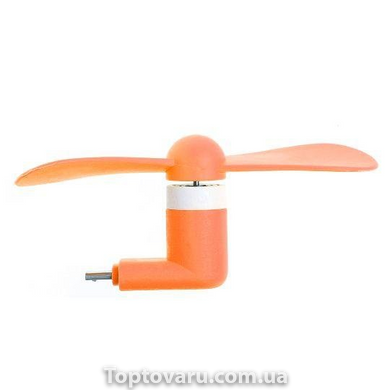 Портативный USB мини вентилятор для айфона iPhone - оранжевый 4790 фото