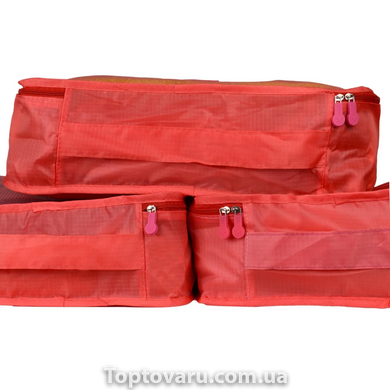 Органайзер дорожного комплекта 6шт Travel Organiser Kit Красный 4579 фото