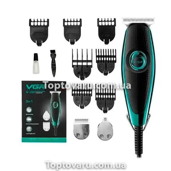 Машинка для стрижки волос VGR V-099 Зеленая 8523 фото