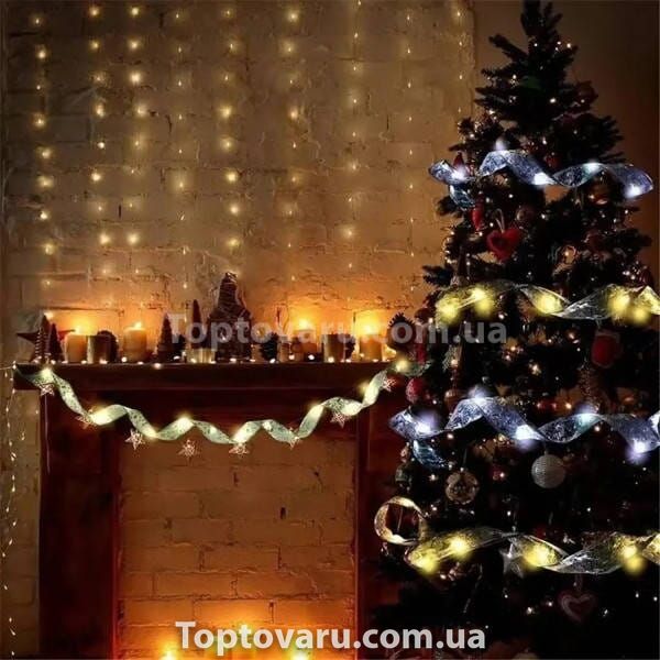 Гирлянда широкая в виде ленты 50Led 5м Christmas Decoration Белый 20994 фото