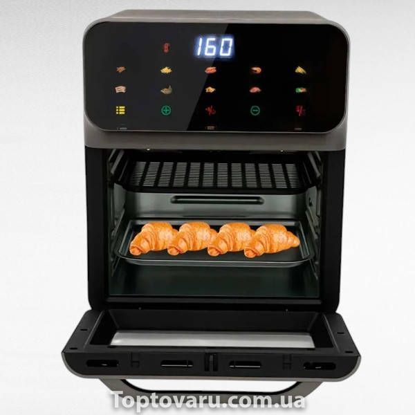 Аерофритюрниця Hoffmans HM-786 12L 2400W Чорна 38073 фото