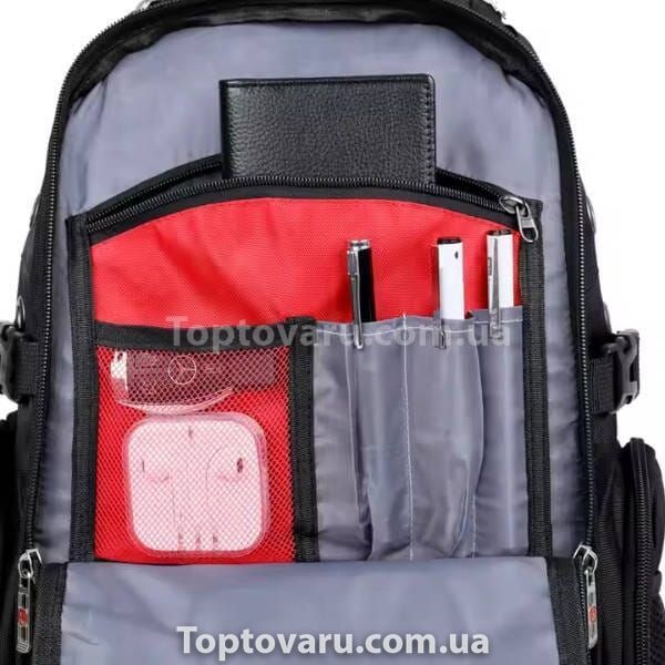 Рюкзак городской вместительный на 2 больших отделения travel bag 8810 Черный 24158 фото