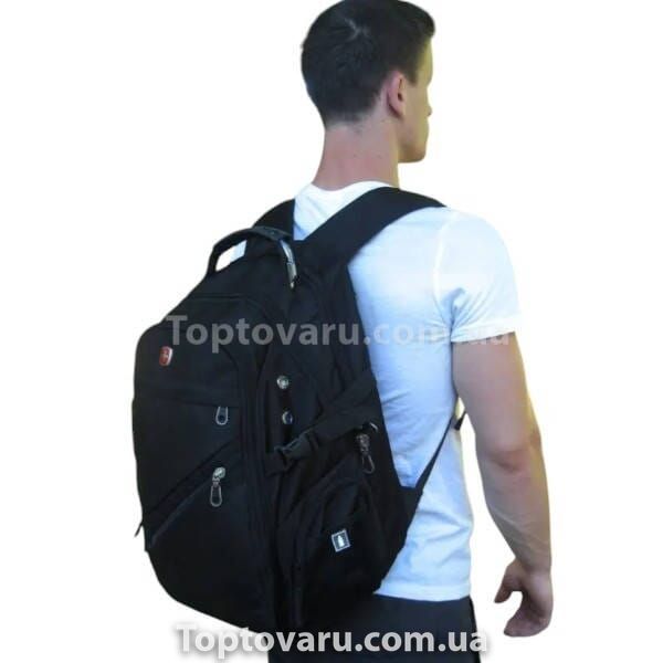 Рюкзак городской вместительный на 2 больших отделения travel bag 8810 Черный 24158 фото