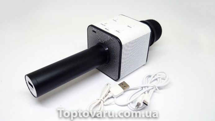 Портативный беспроводной микрофон караоке Q7 черный 3159 фото