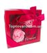 Подарунковий набір з трояндами з мила Soap Flower 4 шт Рожевий 3778 фото 2
